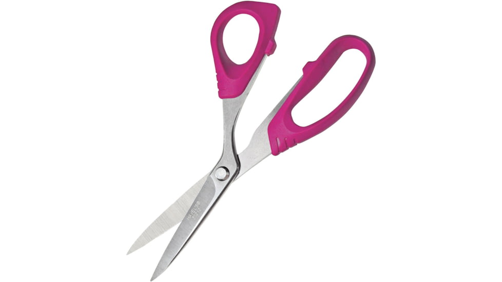 Havels Fabric Serrated Scissors, 8in Overall, AUS-8 Stainless Blades, Pink ABS Handles, 30212
