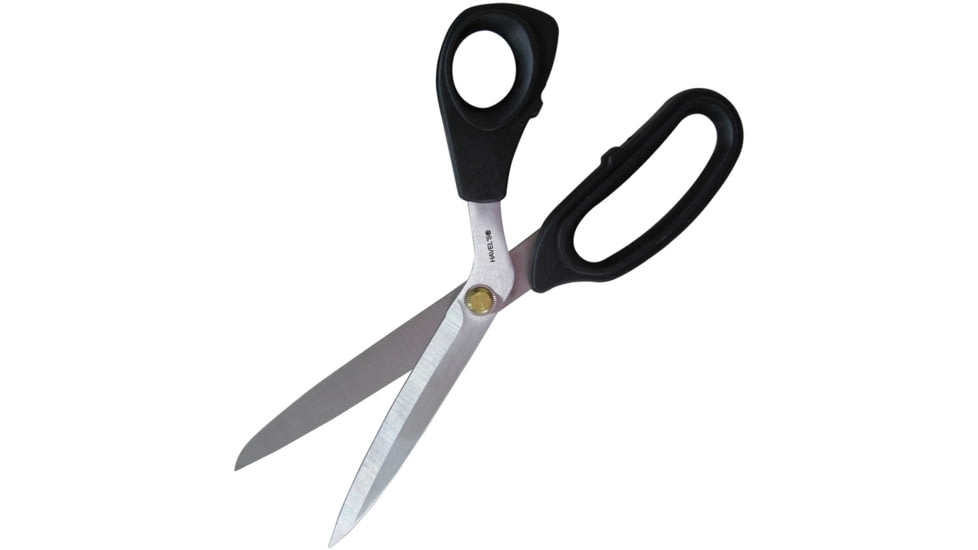 Havels Serrated Dura-Shears, 9in Overall, Teflon Coated AUS-8 Stainless Blades, Black ABS Handles, 38002