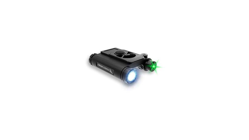 Hawk Gazer FLG-21 LED Flashlight/Green Laser Combo, Low Profile, Black, HG-FLG-21