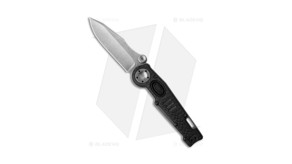 Hawk Knife Designs MUDD Folding Knife, 3.25in, CTS XHP, Clip Point Blade, Carbon Fiber, Black Handle, Black/Gray, 7.75 inch, BHQ-26641