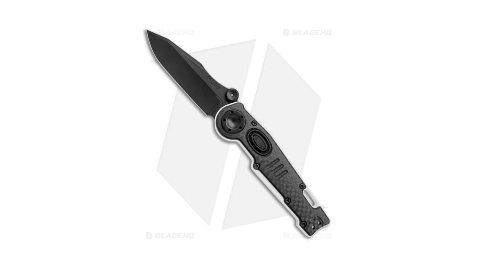 Hawk Knife Designs MUDD Folding Knife, 3.25in, CTS XHP, Clip Point Blade, Carbon Fiber, Black/White Handle, Black/White/Black, 7.75 inch, BHQ-49235