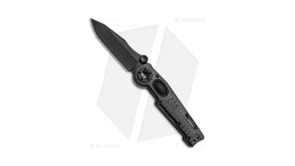 Hawk Knife Designs MUDD Folding Knife, 3.25in, CTS XHP, Clip Point Blade, Carbon Fiber, Black Handle, Black/Black, 7.75 inch, BHQ-49236
