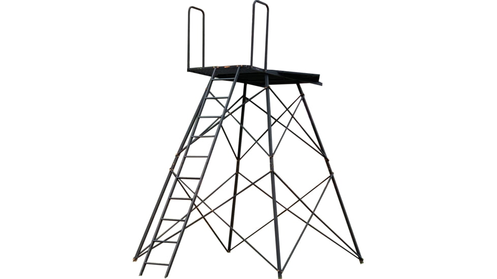 Hawk Treestands Scout Floor w/10ft Tower, Black, HWK-SCFLR-10C