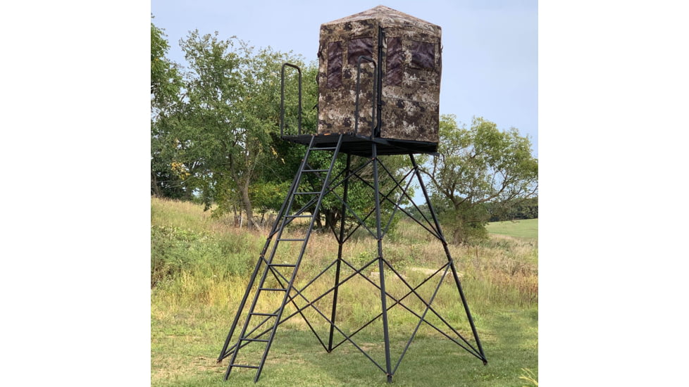 Hawk Treestands Warrior Blind Floor w/10 ft Tower, HWK-WRFLR-10C