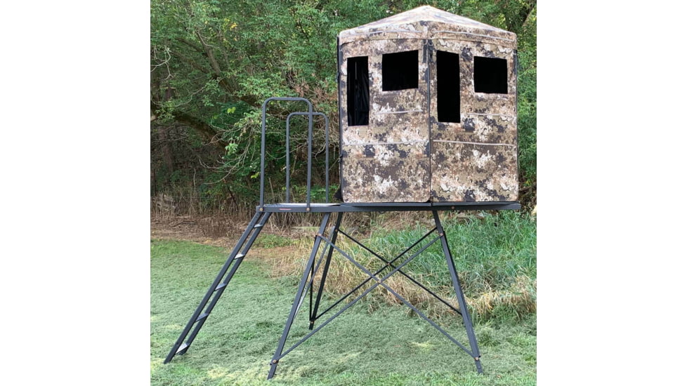 Hawk Treestands Warrior Floor Hunting Blind w/ 5ft Tower, HWK-WRFLR-5C
