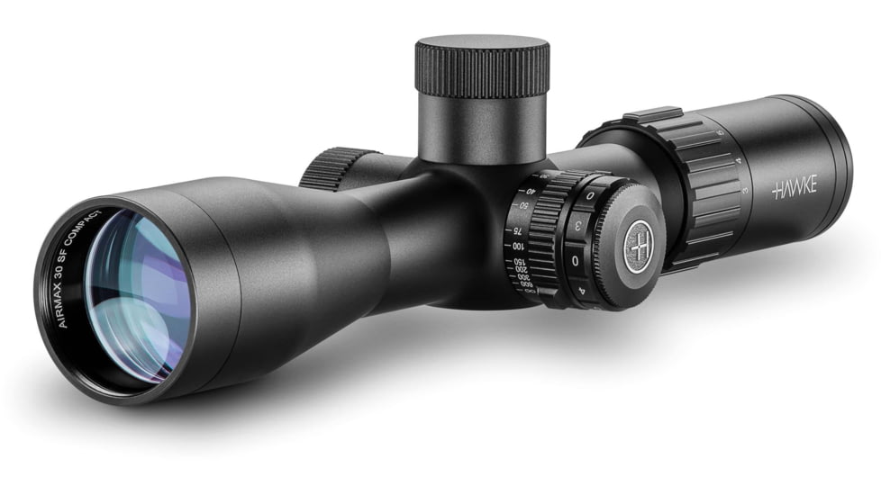 Hawke Sport Optics Airmax 30 Rifle Scope, 3-12x40mm SF Compact, 30mm Tube, AMX IR Reticle, Black, 13200
