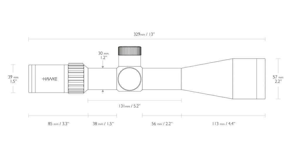 Hawke Sport Optics Airmax 30 Rifle Scope, 6-24x50mm SF Compact, 30mm Tube, SFP, AMX IR Reticle, Black, 13220