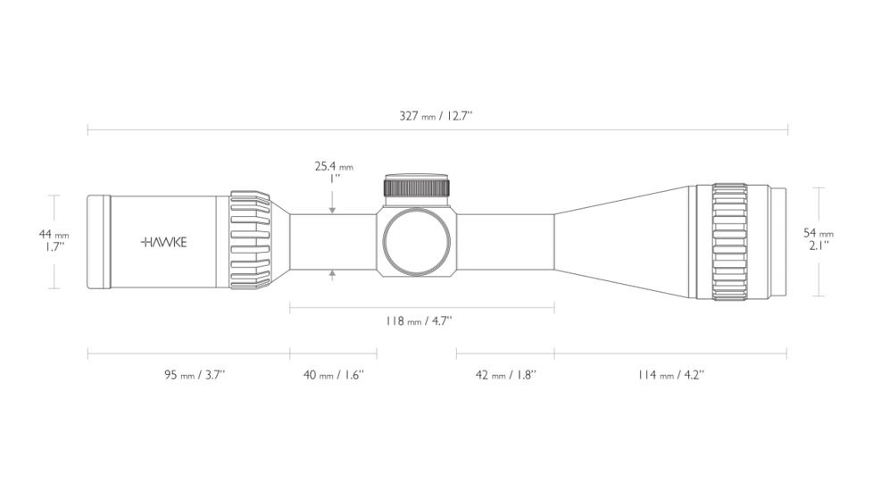 Hawke Sport Optics Airmax 4-12x40AO MAP 6 Rifle Scope, Black 13130