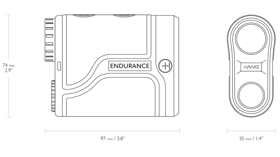 Hawke Sport Optics Endurance 1000 Laser Range Finder, Black, 41211