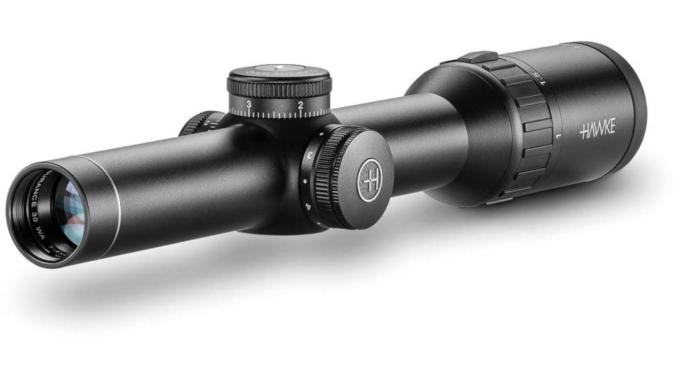 Hawke Sport Optics Endurance 30 Rifle Scope, 1-4x24mm, 30mm Tube, SFP, Tactical Dot IR Reticle, Black, 16301