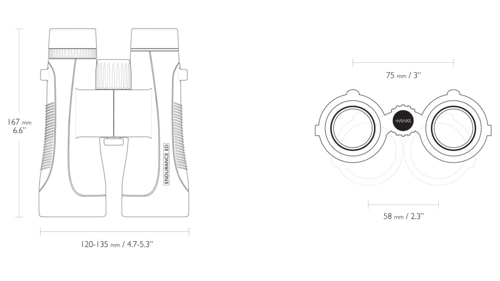 Hawke Sport Optics Endurance ED 12x50mm Roof Prism Binoculars, Black, 36210