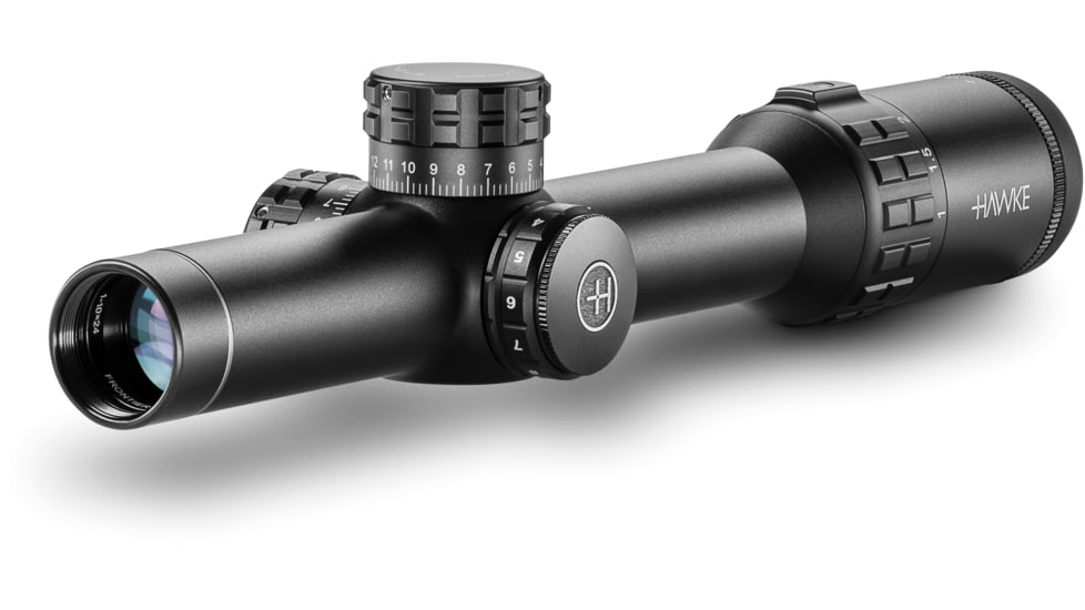 Hawke Sport Optics Frontier 30 Rifle Scope, 1-10x24mm, 30mm, SFP, MOA FD Reticle, Black, 18411