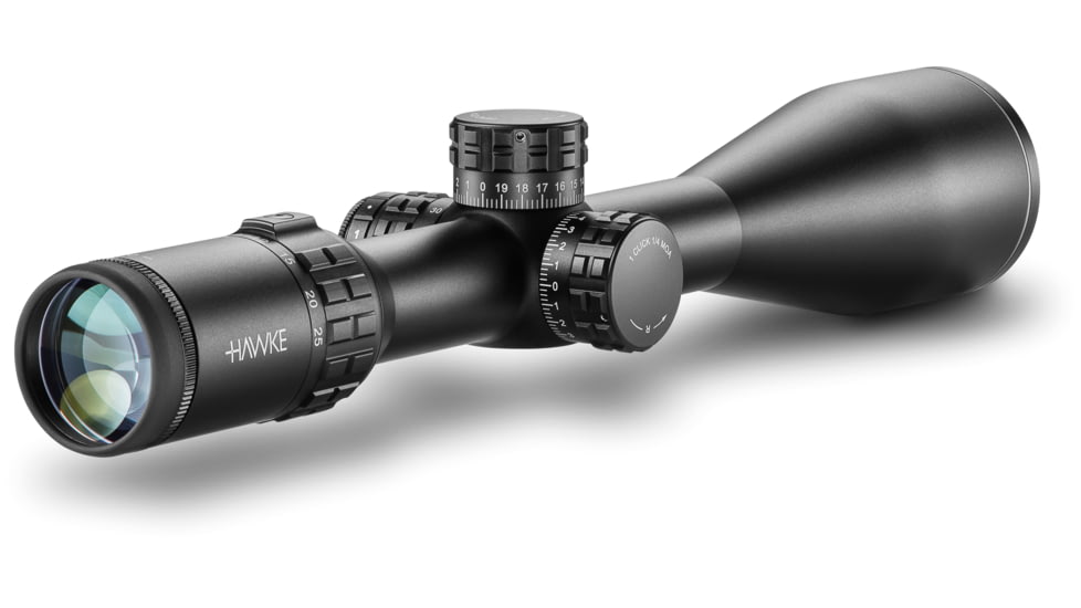 Hawke Sport Optics Frontier 30 Rifle Scope, 5-25x56mm SF, 30mm, FFP, IR MOA Hunter Reticle, Black, 18541