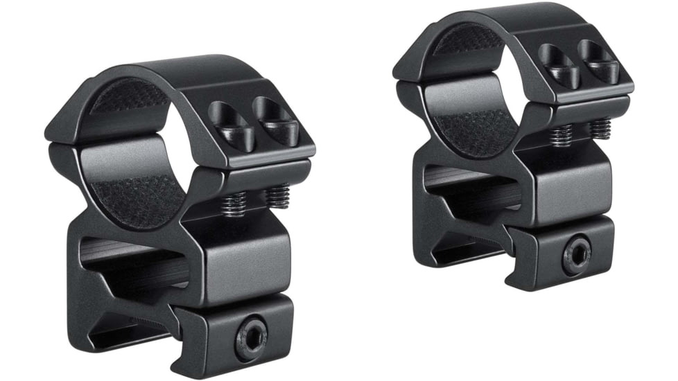 Hawke Sport Optics Match Series Weaver Scope Rings - 2 Pieces, 1in, High, Black, 22114, EDEMO1