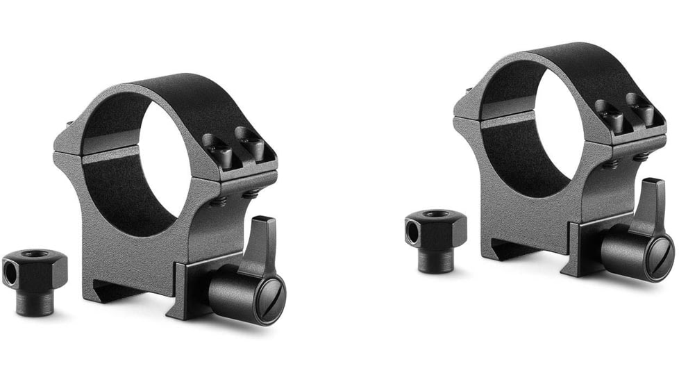 Hawke Sport Optics Professional Steel 30mm Weaver Scope Rings - 2-Pieces, Medium, Black, 23106