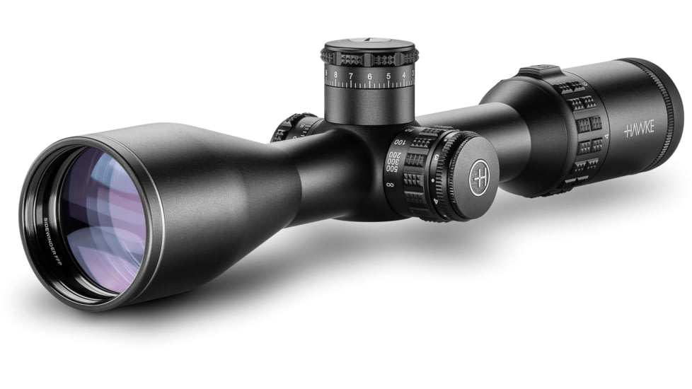 Hawke Sport Optics Sidewinder Rifle Scope, 4-16x50mm, 30mm Tube, FFP IR MOA Reticle, Black, 17451