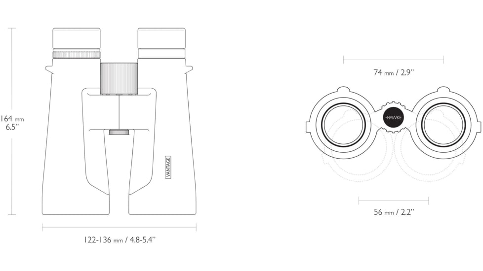 Hawke Sport Optics Vantage 12x50mm Fully Multi-Coated Binoculars, Green, 34127
