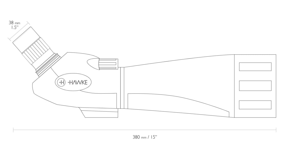 Hawke Sport Optics Vantage 24-72x70mm, Porro, Spotting Scope, Green, 51101