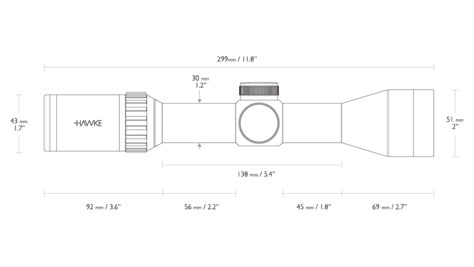 Hawke Sport Optics Vantage 30 WA 1.5-6x44 L4a IR, Black, 14276