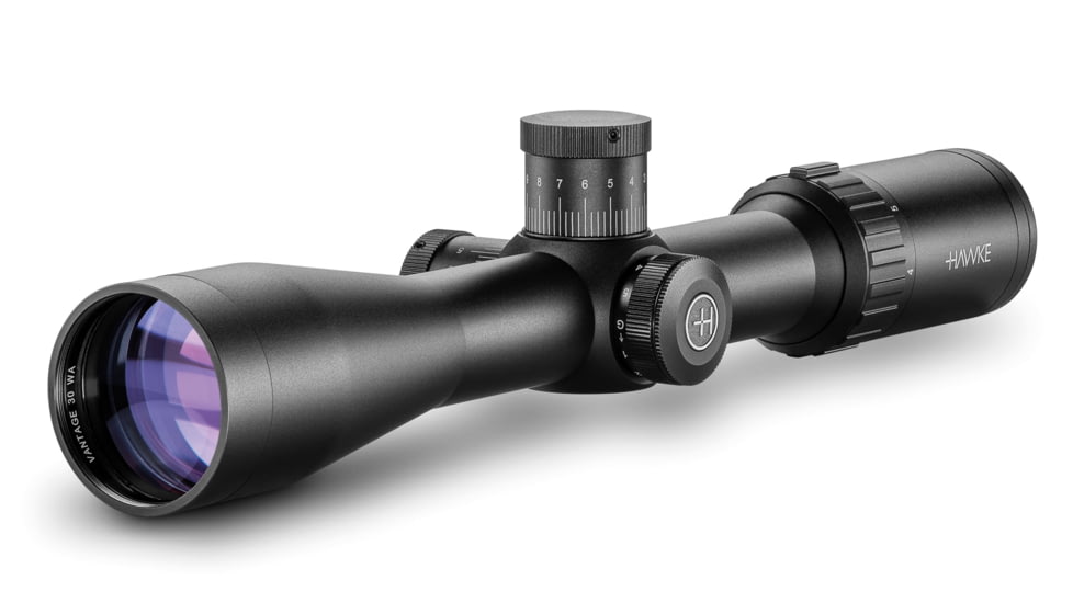 Hawke Sport Optics Vantage 30 WA IR Rifle Scope, 4-12x42mm, 30mm Tube, Second Focal Plane, .223/.308 Marksman Reticle, Black, 14278
