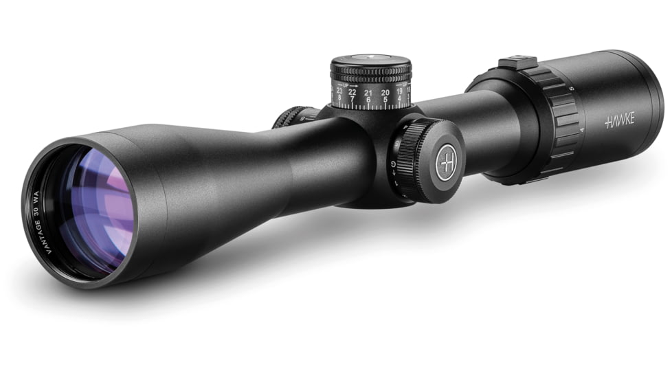 Hawke Sport Optics Vantage 30 WA Rifle Scope, 4-12x42mm, 30mm, SFP, 6.5 Creedmoor Marksman Reticle, Black, 14280