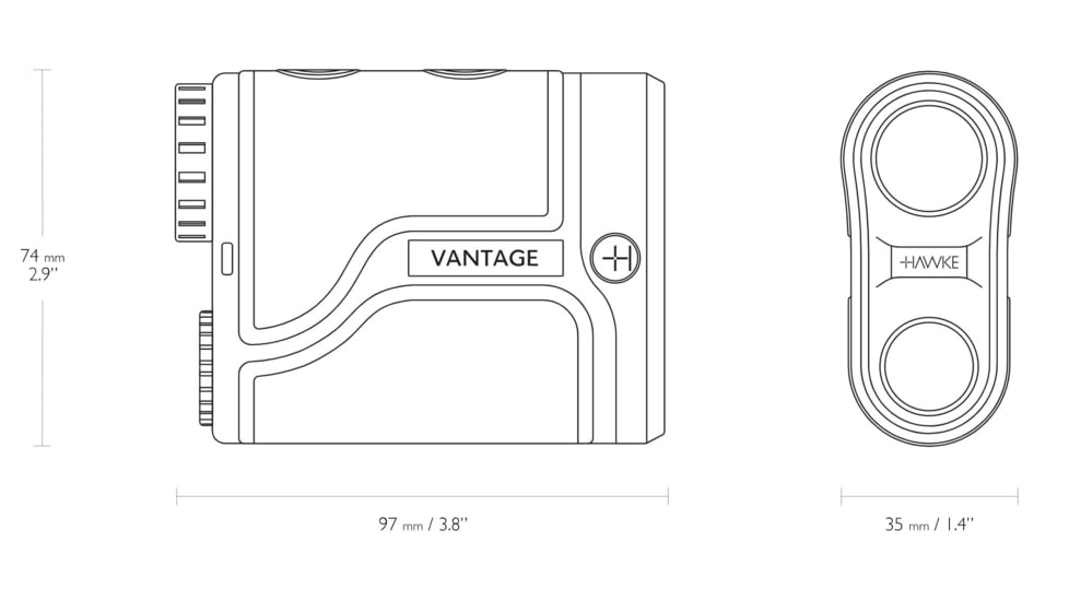 Hawke Sport Optics Vantage 900 Laser Range Finder, Black, 41202
