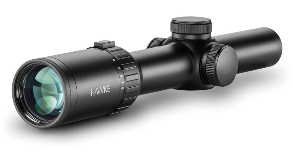 Hawke Sport Optics Vantage Rifle Scope, 1-8x24mm, 30mm Tube, Circle Dot 1/2 MOA Reticle, Black, 14401