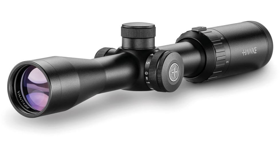 Hawke Sport Optics Vantage Rifle Scope, 2-7x32mm, 1in Tube, SFP, Mil Dot Reticle, Black, 14209