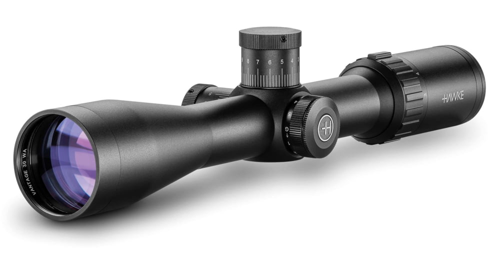 Hawke Sport Optics Vantage Rifle Scope, 3-9x42mm, 30mm Tube, SFP, .223/308 IR Reticle, Black, 14277
