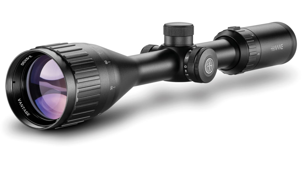 Hawke Sport Optics Vantage Rifle Scope, 3-9x50mm AO, 1in, SFP, Mil Dot IR Reticle, Black, 14232