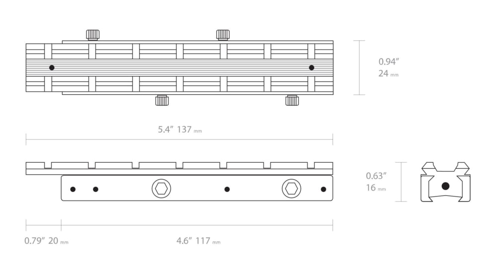 Hawke Sport Optics Weaver Rail Adapter - 1-Pieces, 9-11mm, Black, 22403