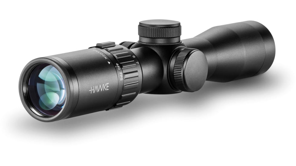 Hawke Sport Optics XB30 2-7x32mm Crossbow Sights, XB30 Compact SR, 1/2 MOA, Low-Profile, Black, 12224