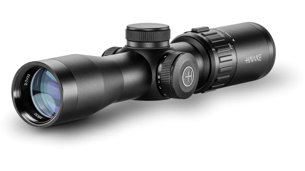 Hawke Sport Optics XB30 2-7x32mm Crossbow Sights, XB30 Compact SR, 1/2 MOA, Low-Profile, Black, 12224