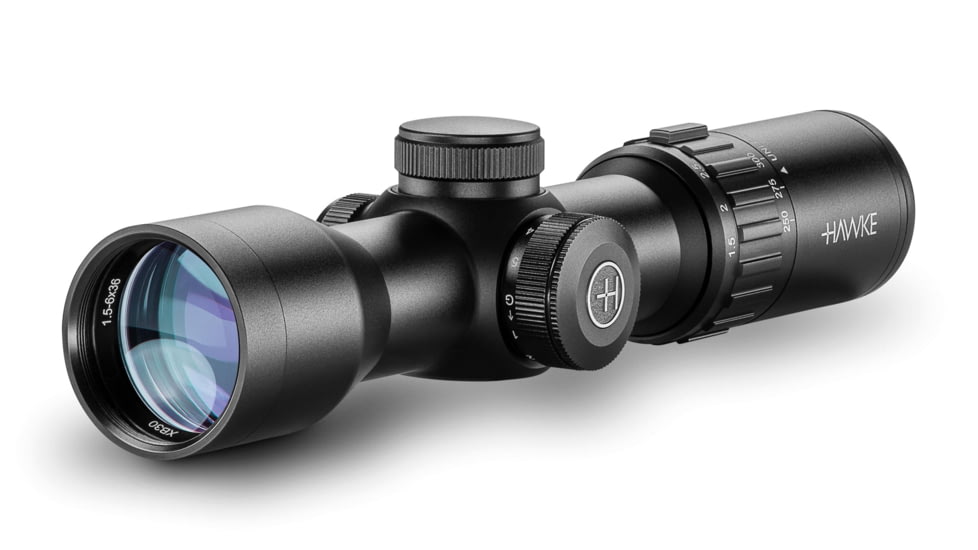 Hawke Sport Optics XB30 Compact 1.5-6x36 SR IR Crossbow Scope, Black, 12226