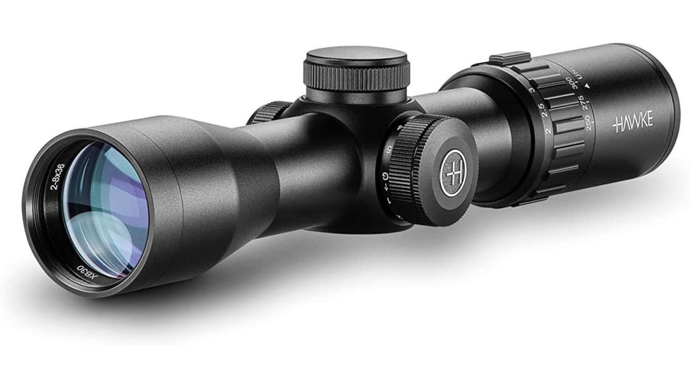 Hawke Sport Optics XB30 Compact 2-8x36 SR IR Crossbow Scope, Black, 12227