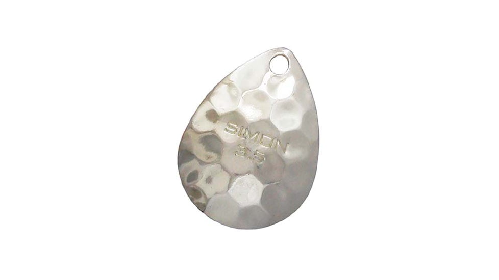 Hawken Outdoors Simon 3.5 Colorado Spinner Blade, Hammered, Silver, 2 Pieces, SSBH35002
