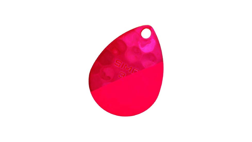 Hawken Outdoors Simon 3.5 Colorado Spinner Blade, Hammered, Slash Trans Neon Pink/Fl Pink, 2 Pieces, SSBH35013
