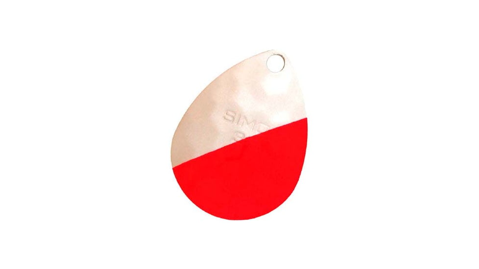 Hawken Outdoors Simon 3.5 Colorado Spinner Blade, Hammered, White/Red, Coast Guard, Gold Blade, 2 Pieces, SSBH35019