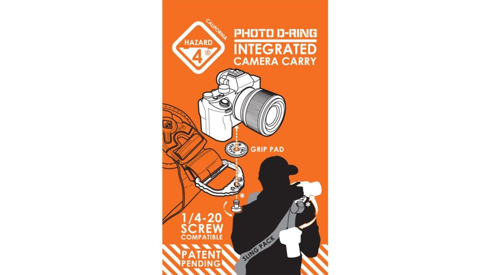 Hazard 4 Patent-Pending Photo D-Ring, 2in, Black, ACS-DR2-BLK