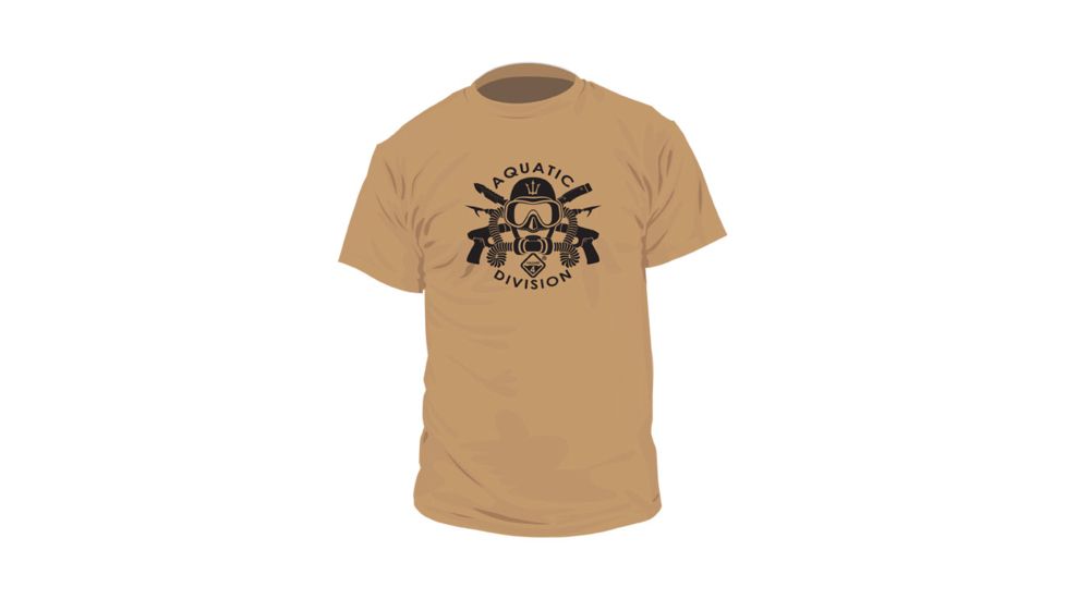 Hazard 4 Aquatic Division Cotton T-Shirt, Coyote, Extra Small, APRG-AQUD-CYT-XS