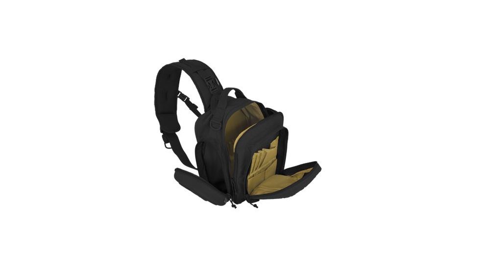 Hazard 4 Evac Holmes Lumbar/Chest Sling Bag with Side Shells, Black, EVC-HOLM-BLK