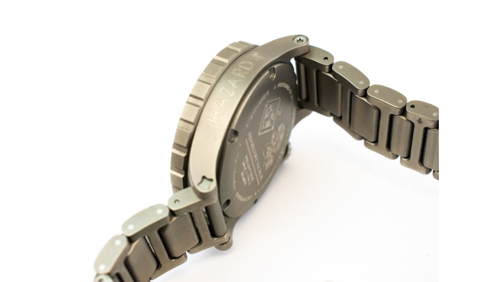 Hazard 4 HeavyWaterDiver BlackTie B Ti Bracelet Yellow GMT, Silver, HWD-TI-B-G-Y-KW-GGYG