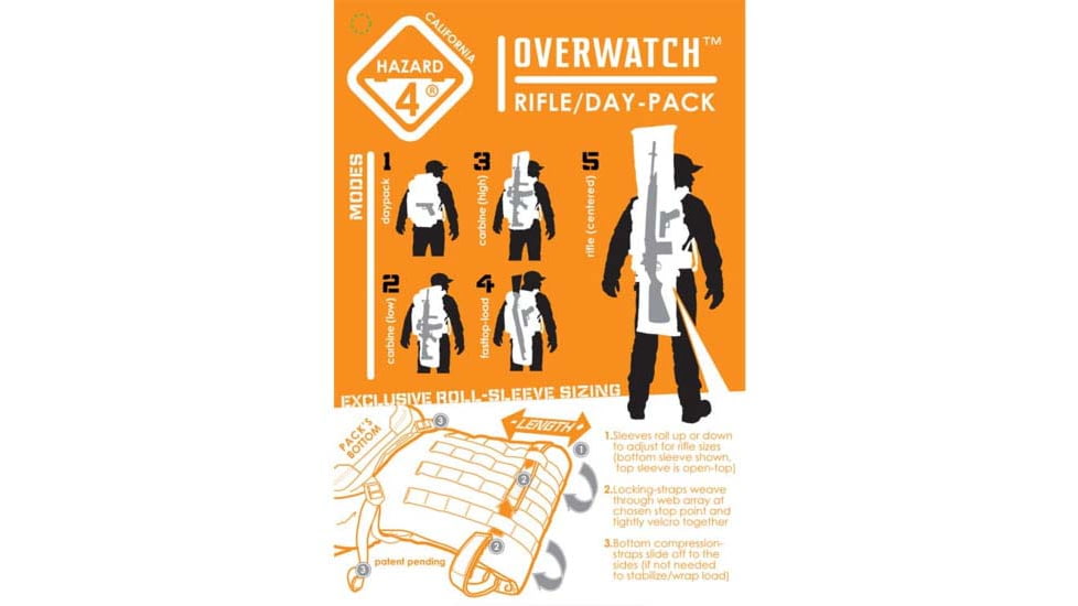 Hazard 4 Overwatch Rifle Carry Roll-Pack, Black, RFL-OVWC-BLK