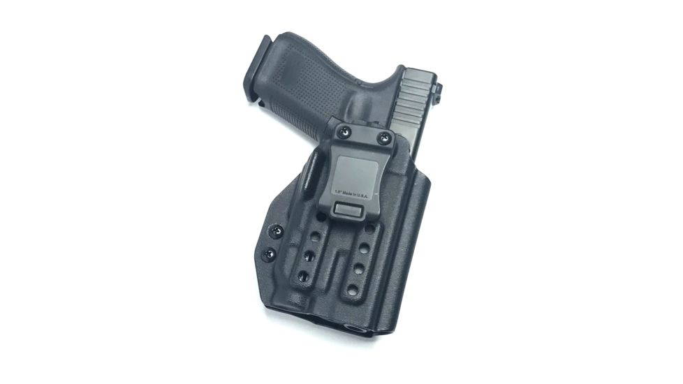 Hazmat Holster Works LB1 IWB/AIWB Kydex Holster,Glock 19/17 w/ Streamlight TLR-7,Right Hand Black, 10013