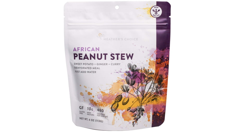 Heather's Choice African Peanut Stew Dehydrated Dinner, 113g, 10g Of Protein, African Peanut Stew
