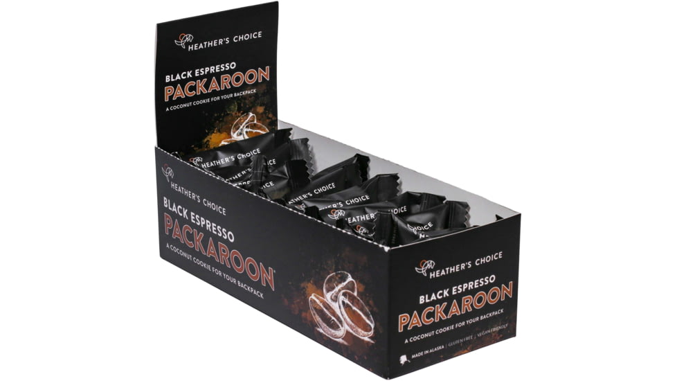 Heather's Choice Black Espresso Packaroon, 28g, Gluten Free, Black Espresso