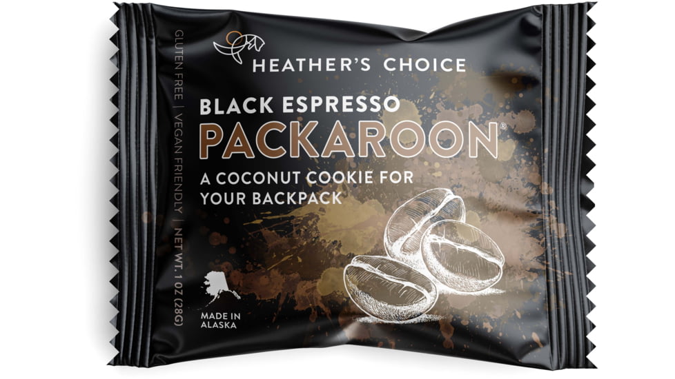 Heather's Choice Black Espresso Packaroon, 28g, Gluten Free, Black Espresso
