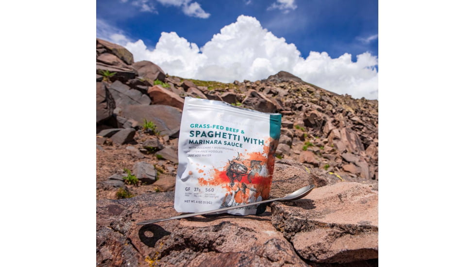 Heather's Choice Grass-Fed Beef Marinara With Spaghetti Dehydrated Dinner, 113g, 27g Of Protein, GFedBeefMarinSpag