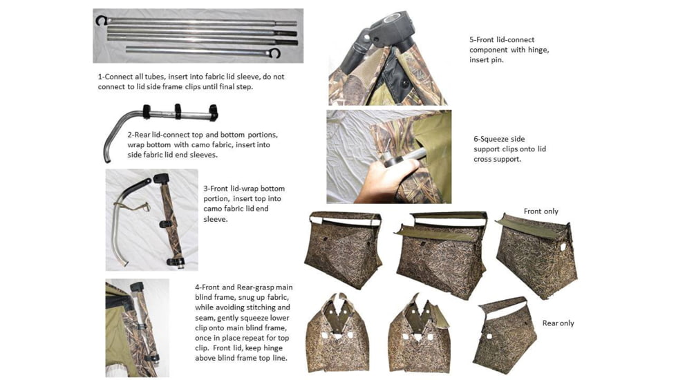 Heavy Hauler Outdoor Gear HUB Blind Front Flip Down Cover/Lid, Mossy Oak Shadow Grass Blades, 01512F