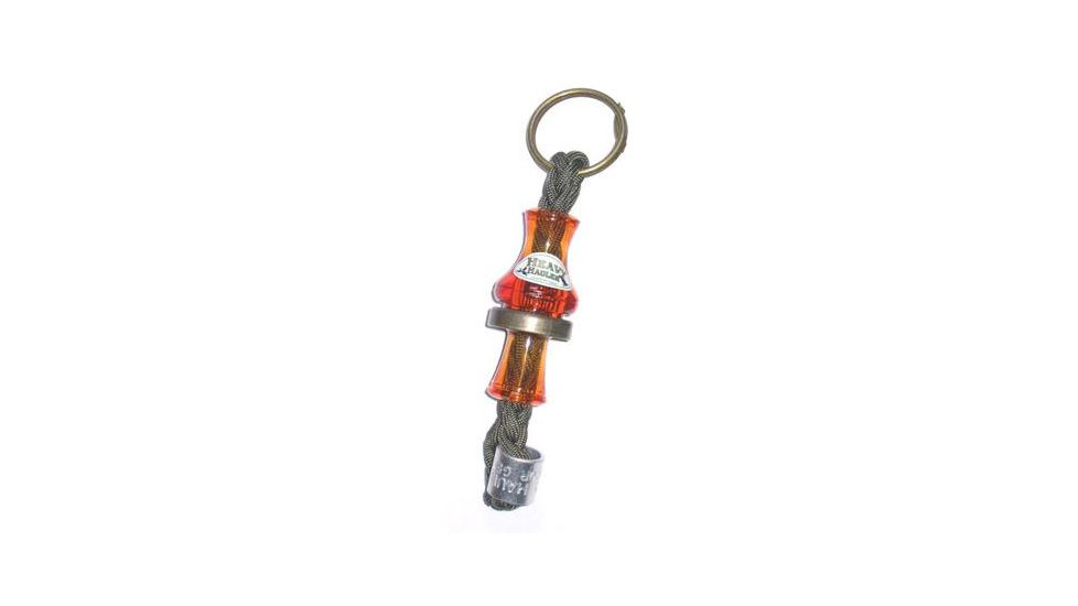 Heavy Hauler Outdoor Gear Mini Duck Call Key Chain, w/duck call and duck band, Amber HH0050-AM
